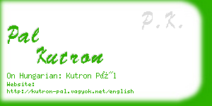 pal kutron business card